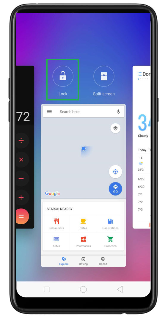 oppo screenshot for settings