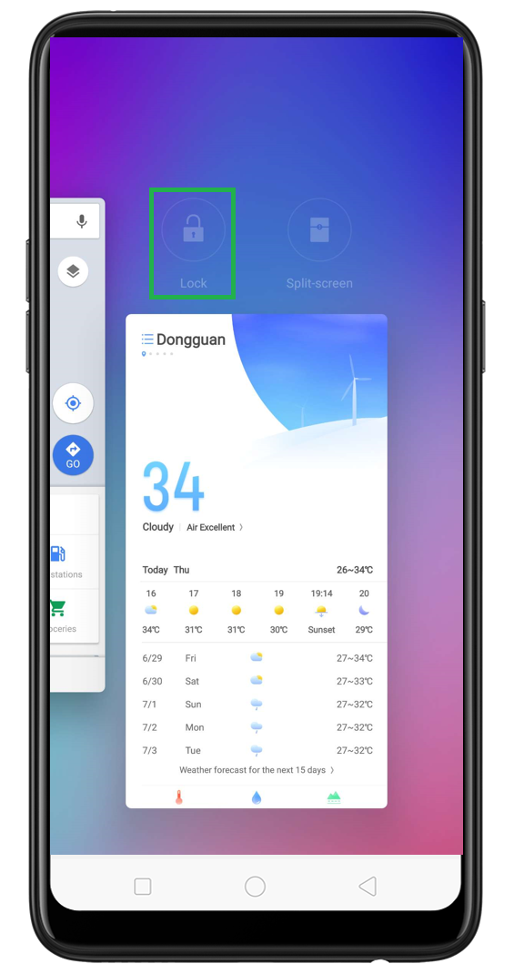 oppo screenshot for settings